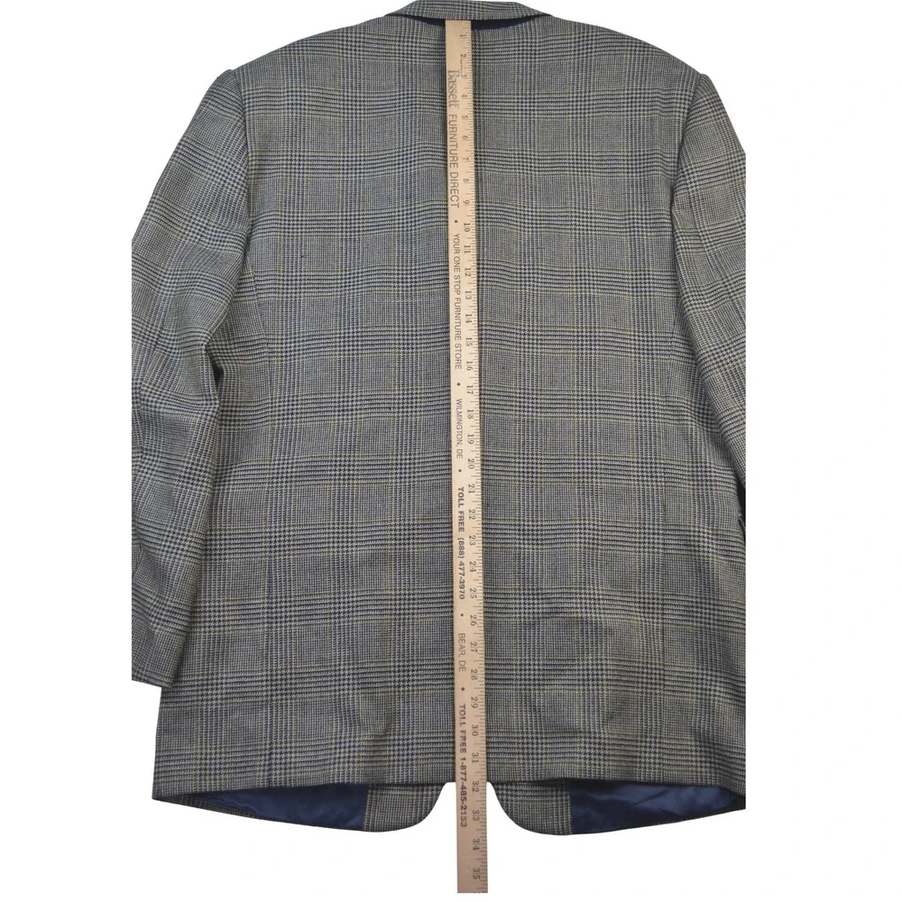 Todays Man Mens Size 42L Wool Plaid Blazer Sport Coat Jacket Made‎ in Italy